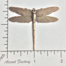 34185 - Victorian Large Dragonfly Jewelry Finding Copper Ox 