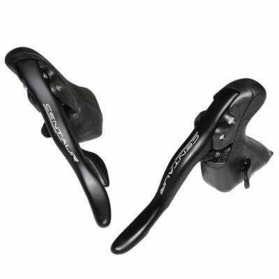 Levier-manette route campa 10v. veloce noir double (paire) avec transmissions