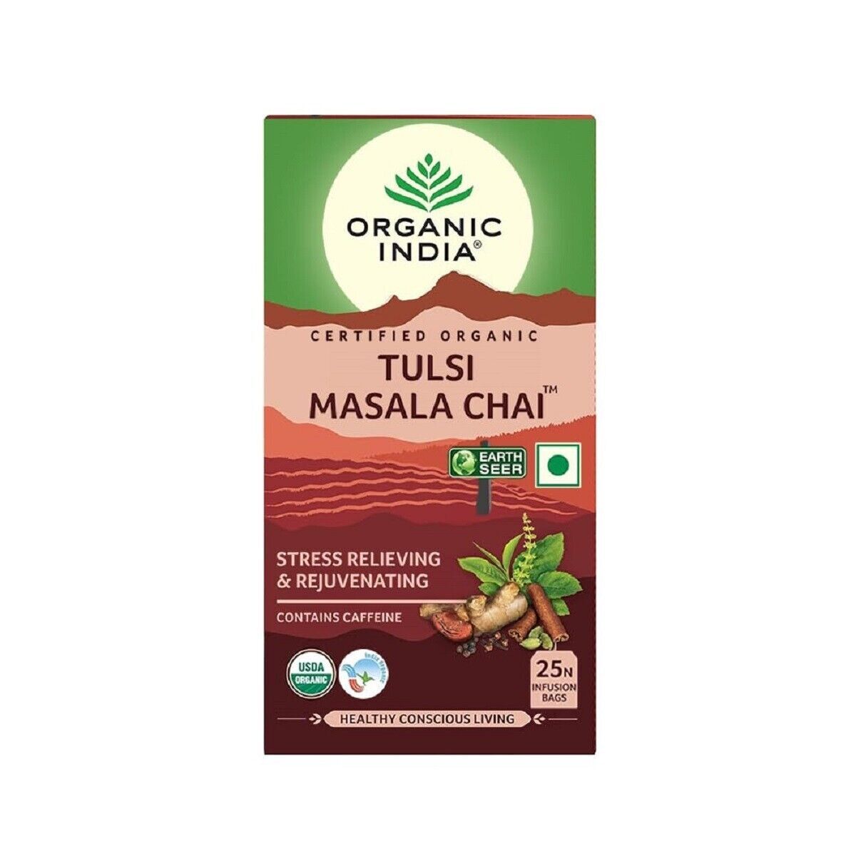 ORGANIC INDIA Tulsi Masala Chai 25 bolsas de té