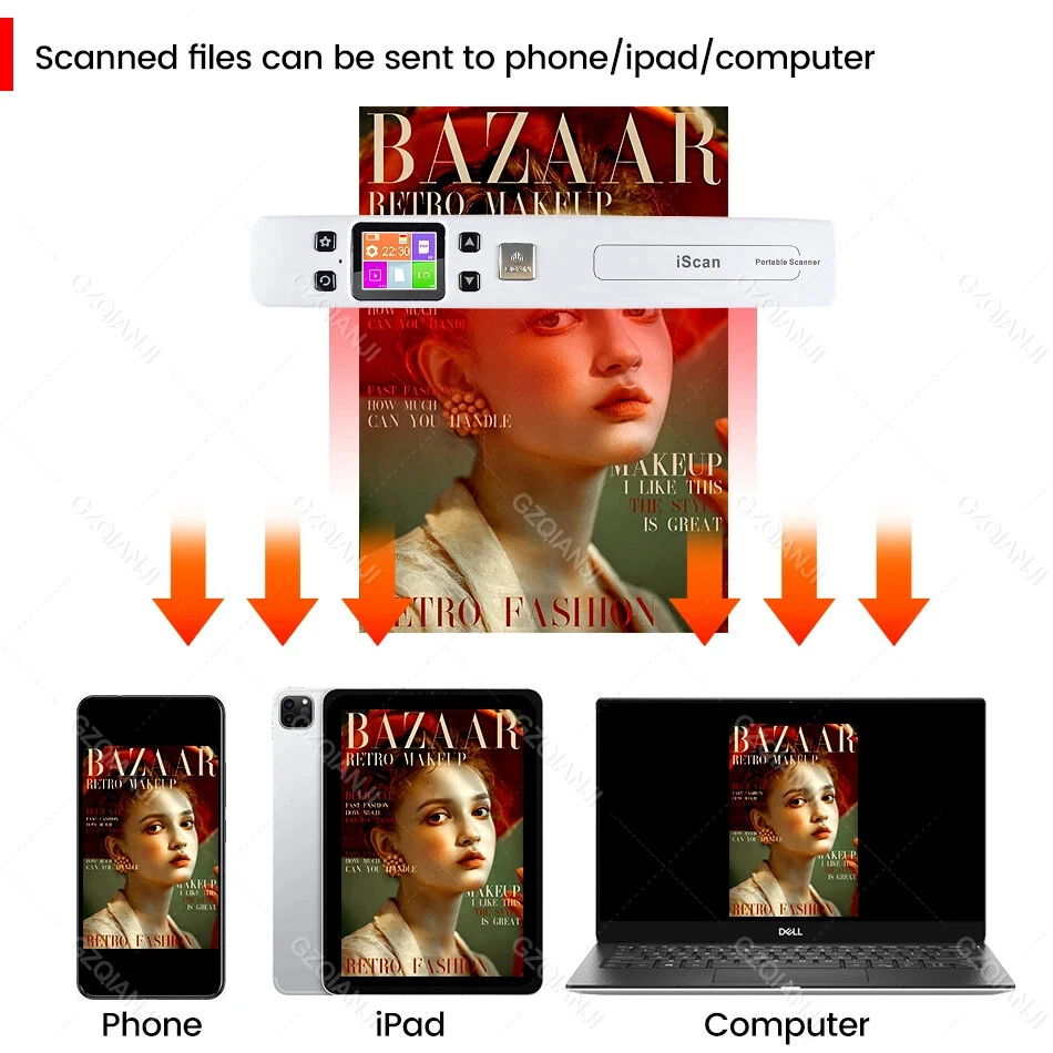 New Wireless Mini Portable A4 Document Scanner Images JPG PDF Formate Reader Pen - Image 3 of 4