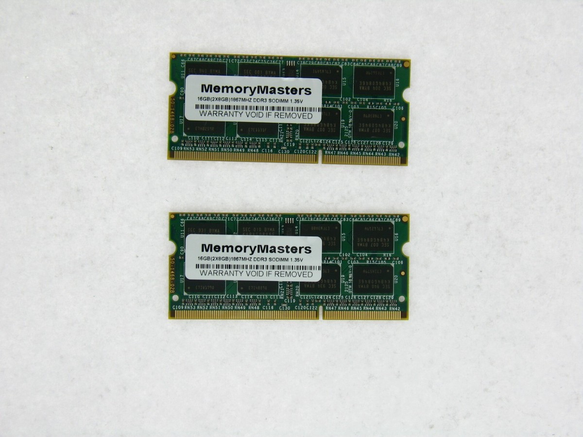 16GB 2x8GB 1867MHz 1.35V DDR3 SODIMM Memory iMac 17,1 3.2GHz 3.3