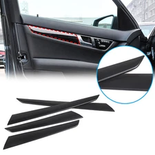 Matt Black Interior door panel Trim Strip Cover For Benz C-Class w204 C204 08-13