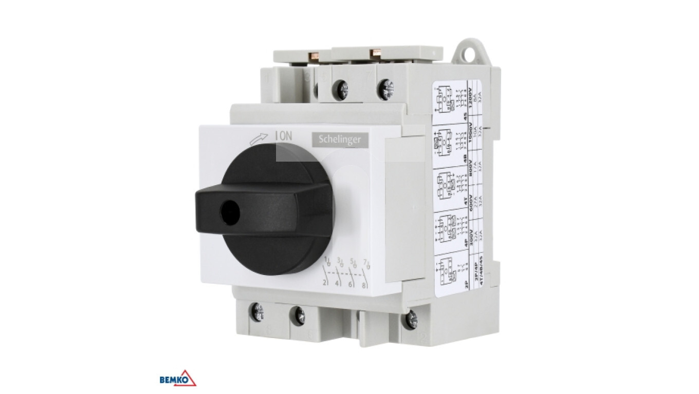 SWITCH DISCONNECTOR PV 4-POLE 1200V DC 32A /T2UK