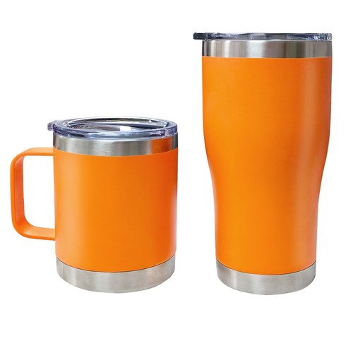 Kaffeetasse mit Griffdeckel Reisetasse Edelstahl Isoliertasse 20 & 12oz - Bild 19 von 43