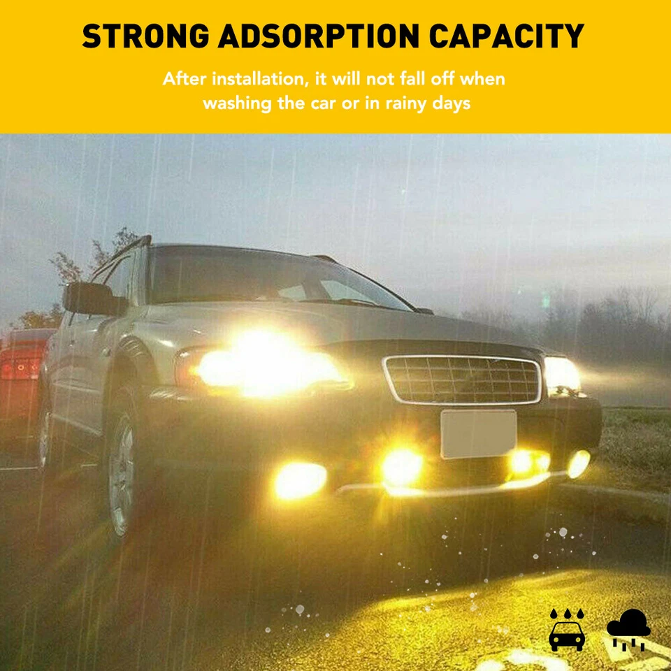 180cm Yellow/Amber Headlight Tint Fog Lights Tail light Vinyl Film Stretchable - image 4 of 4