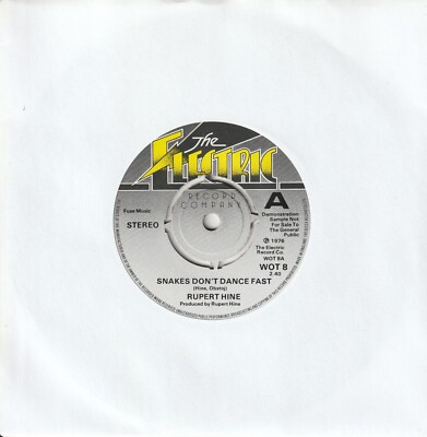 Rupert Hine - Snakes Don't Dance Fast (Electric 1976) 7'' Single PROMO