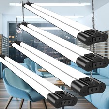 4 Pack 4FT 42W LED Linkable Shop Ceiling Light Super Bright Daylight 6000K