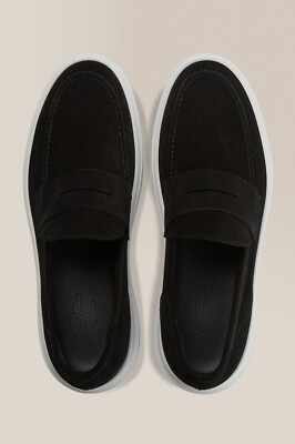 Good Man Brand Legend Loafer Black Suede Penny Dress  display picture 1