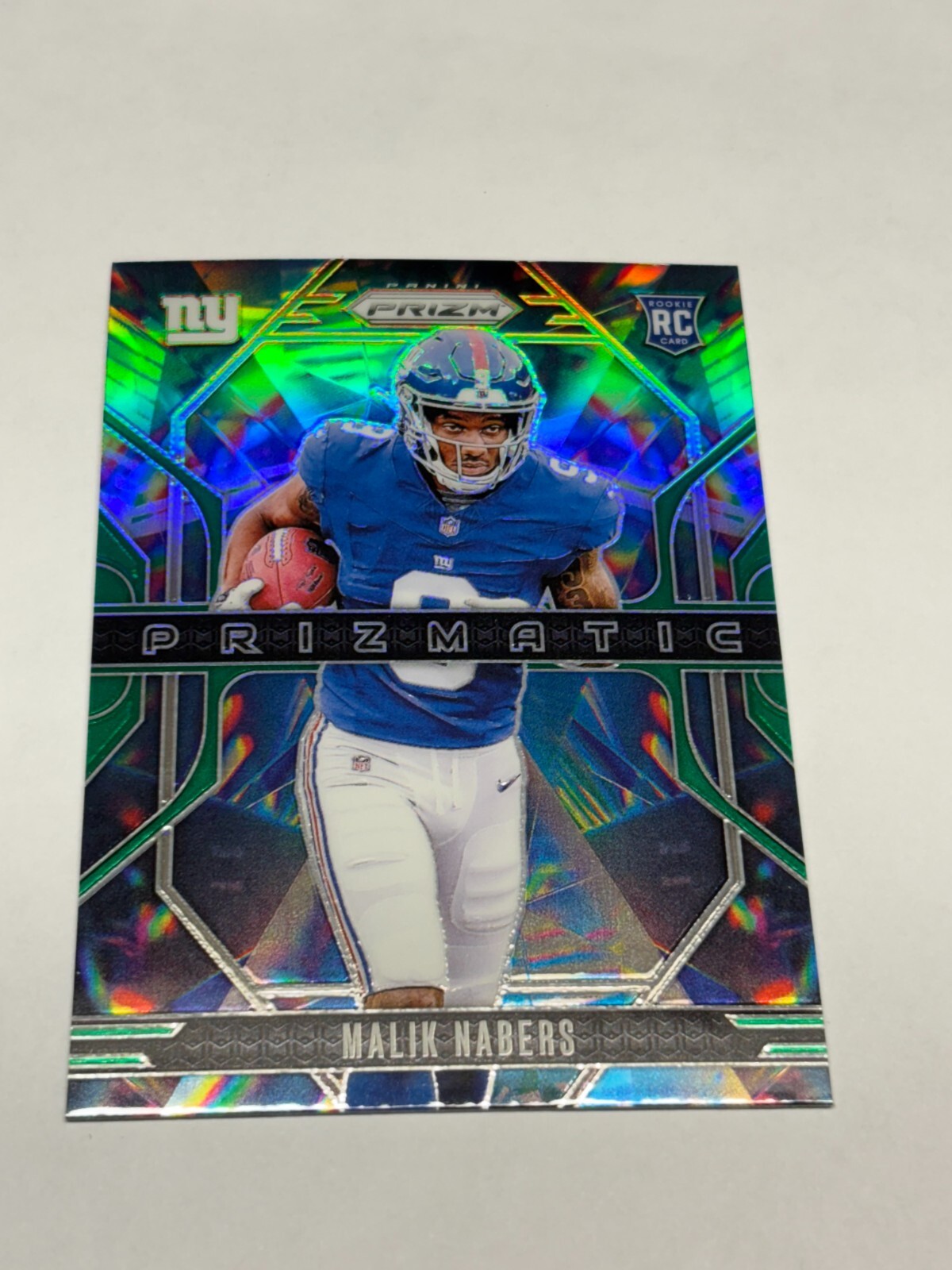 2024 Panini Prizm GREEN PRIZMATIC MALIK NABERS GIANTS RC