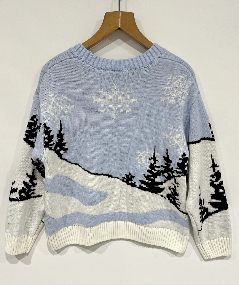 H&M Peanuts Snoopy XL sold out knit Skiing Christmas Jumper Apres relaxed boxy - Image 3 of 4