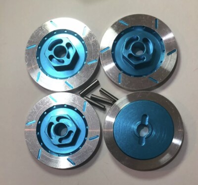 RC 1:10 4 x 12mm Hex Disc Aluminium Blue Drift Tamiya HPI HSP Flying Fish TT-02