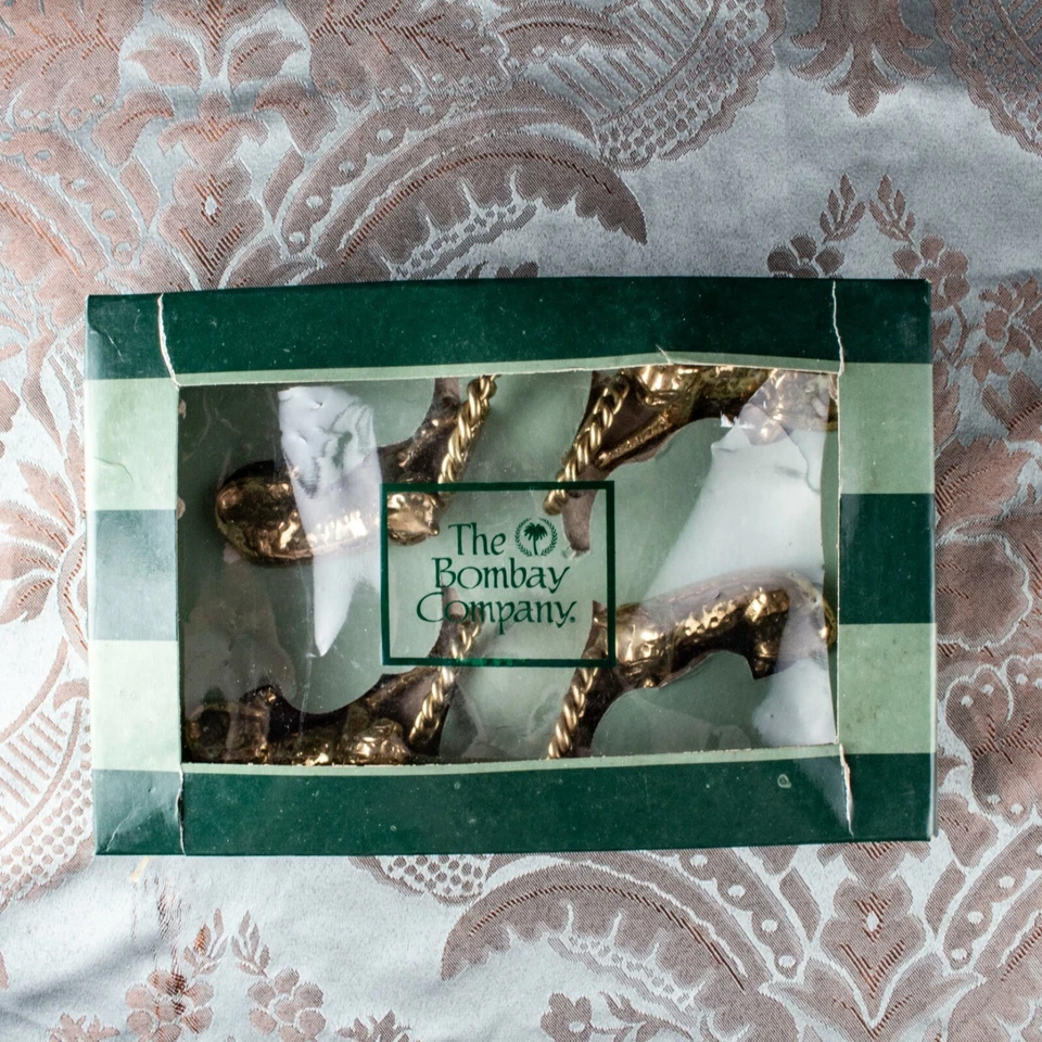 THE BOMBAY COMPANY Nuevo Oro Rugiente Jaguar 4 Servilleteros Soportes Foto 4 de 4