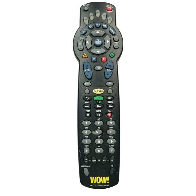 Genuine WOW Universal Cable TV Remote Control 1056B01