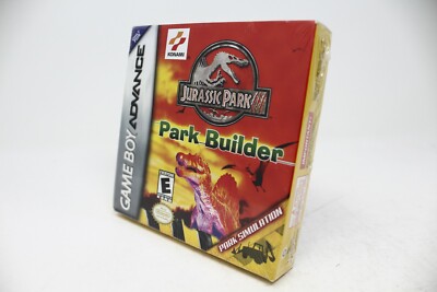 Jurassic Park III Park Builder - Game Boy Advance GBA Konami Sim