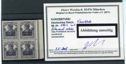 Dr-Infla 106c Block of Four MNH Unstamped BPP Befund (Z9424