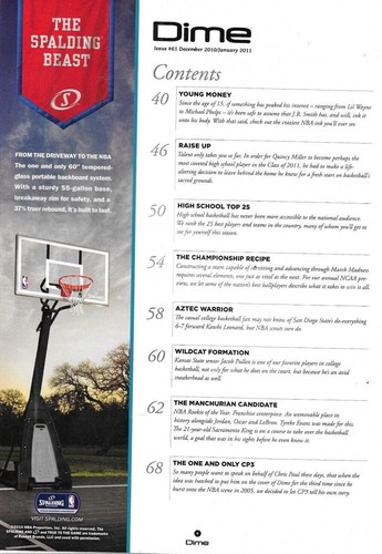 Dime Magazine Chris Paul Tyreke Evans Craziest NBA Tattoos Top High School 2011 - Picture 2 of 12
