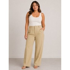 a new day Beige Straight-Leg Women's Trousers