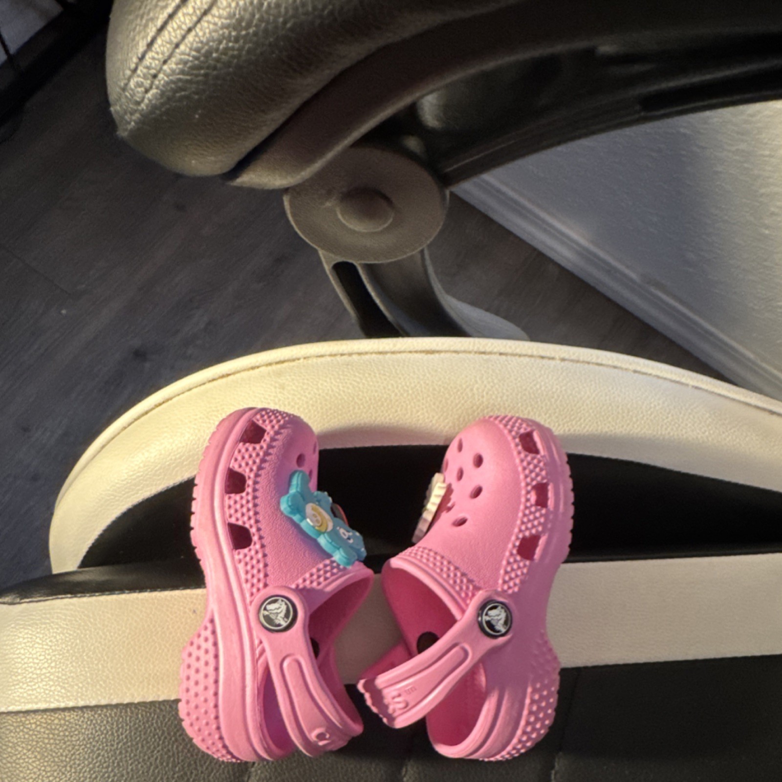 Crocs Pink Baby Clog Sandal Flower Cartoon Accents 2C 3C | eBay