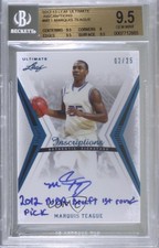 2012 Leaf Ultimate Base Inscriptions Blue 2/25 Marquis Teague BGS 9.5 Auto 0s3