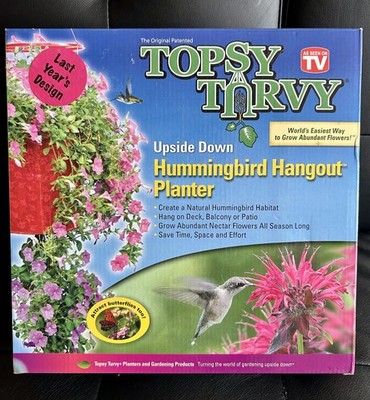 NOS Original Topsy Turvy Upside Down Hummingbird Hangout Planter - As Seen On TV