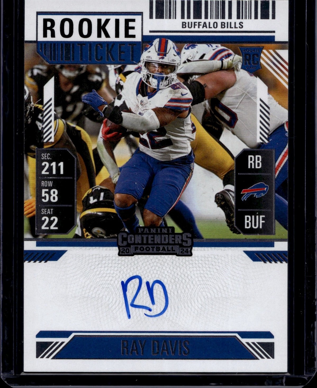 2024 Panini Contenders Football Ray Davis #137 RC Rookie Auto