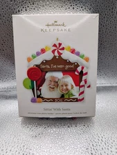 Hallmark Keepsake SITTIN' WITH SANTA Christmas Ornament 2011 Photo Holder Frame