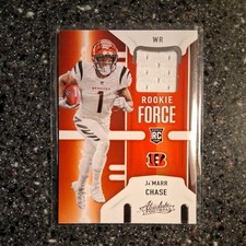 🔥2021 Panini Absolute - Rookie Force Relics Ja'Marr Chase #RF-JMC (MEM, RC)🔥