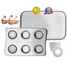 Kids Oven Pan Set for Easy Bake Ultimate Oven Includes Cupcake, Rectangula...