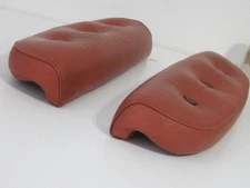 Ekornes Stressless Camel Rusty color Leather Arms 1970's era recliner chair s10