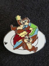Disney Pin 2005 Hidden Mickey Chip & Dale Rainbow Cheesecake Cast Lanyard (F)