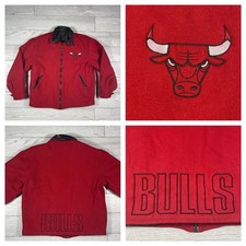 Vintage Chicago Bulls Jacket Men’s Size Large Wool Blend Full Zip MADE IN USA