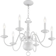 5006-03 Livex Lighting - Williamsburgh - 6 Light Chandelier in Traditional