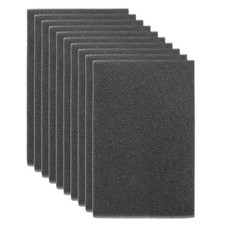 10pcs 12" x 8" x 0.39" Filter Foam Sponges Fan Replacement Filters, Black