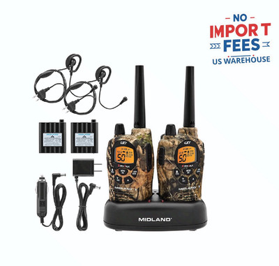 Midland GXT1050VP4 Radios With Headsets and Charger Pair New