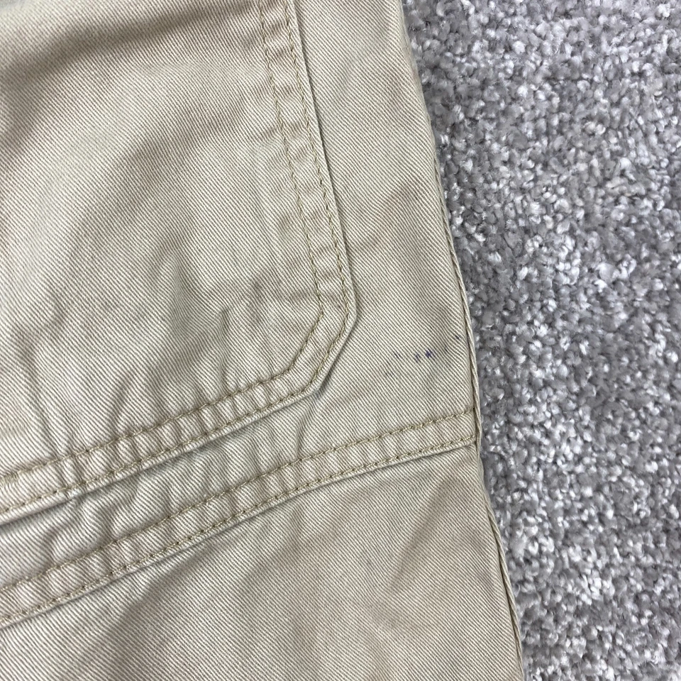 Croft & Barrow Cargo Shorts Men's 46 Tan Flat Front Multi-Pocket Cotton Casual - Image 3 of 4