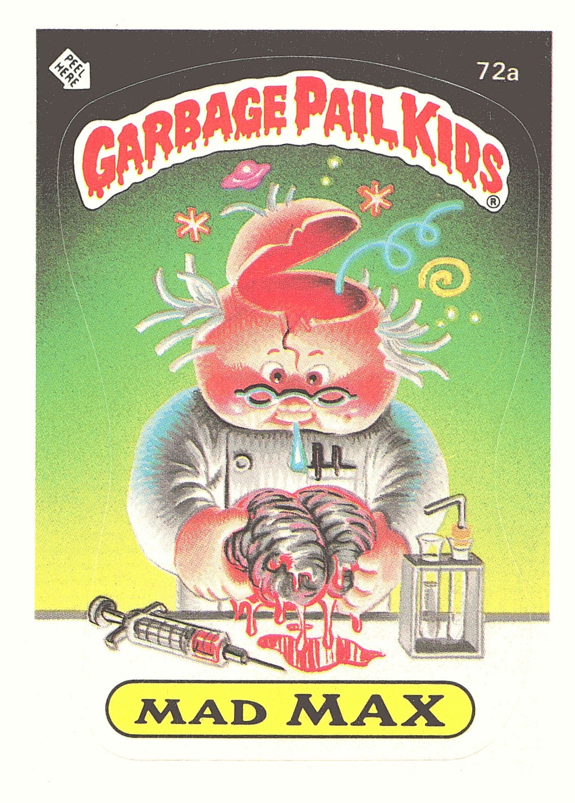 1985 Topps Garbage Pail Kids Series 2 #72a Mad Max