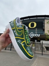 Oregon Ducks PE AF1 Air Force One BIG GAME SHOE 1 Of 1 Signed Phil Knight Tinker