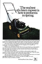 1981 John Deere Lawn Tractor Vintage Color Print Ad Mower Grass Yard Ephemera