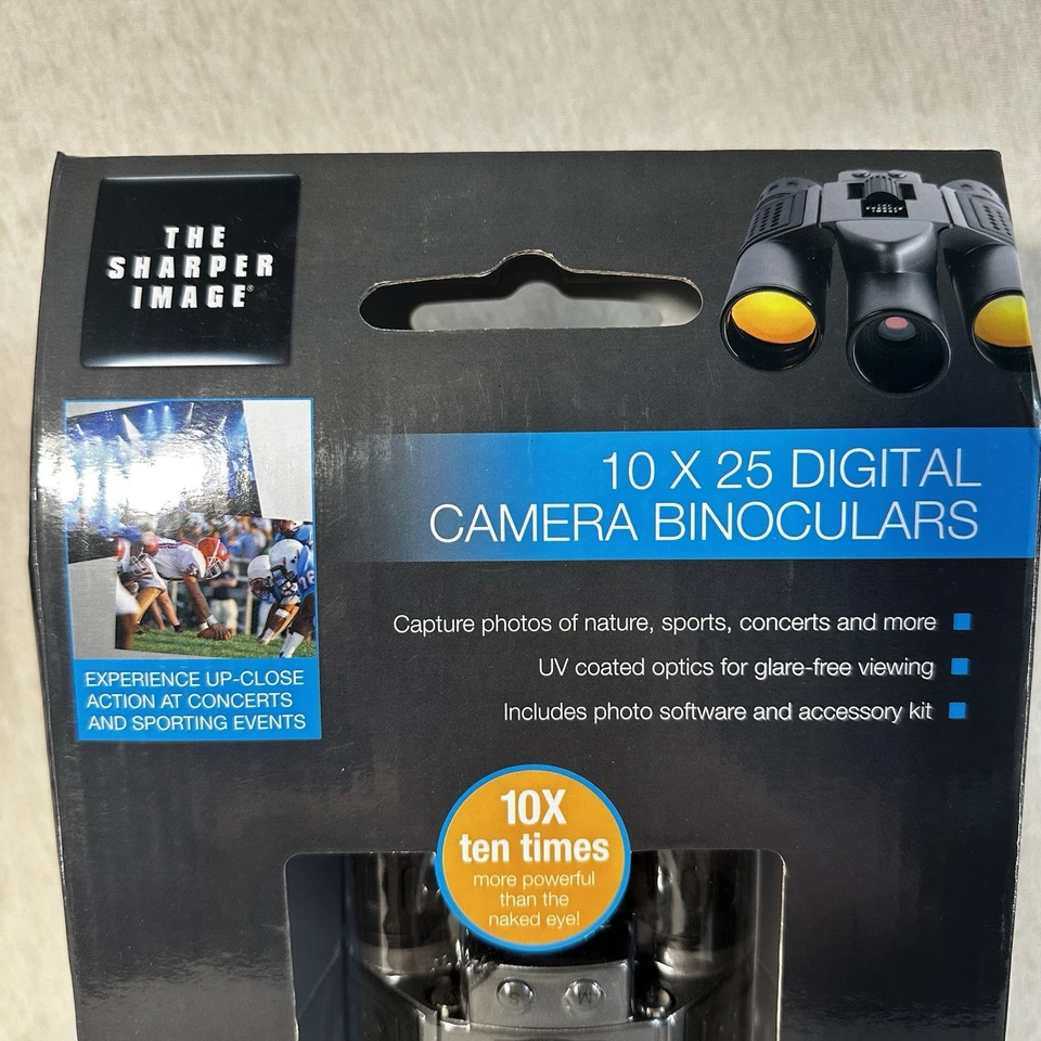 10x25 DIGITAL CAMERA BINOCULARS - THE SHARPE IMAGE UV COATED OPTICS MAGINIFY NIB - Image 3 of 4