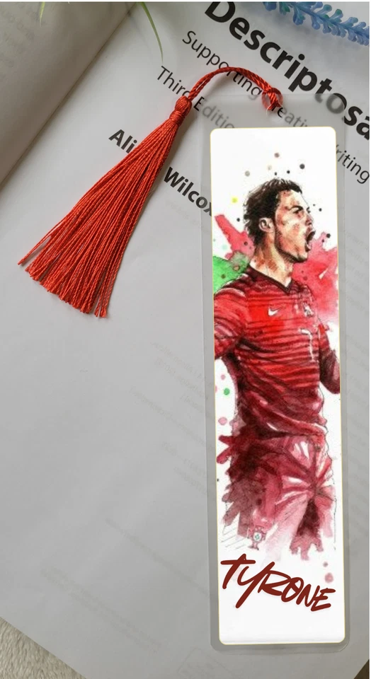 Personalised Bookmark Collection with Ronaldo Footballer Handmade and Laminated