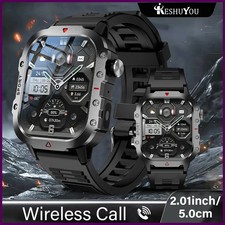 Outdoor Sports Smart Watch 2.01 inch HD Screen LED Flashlight Bluetooth