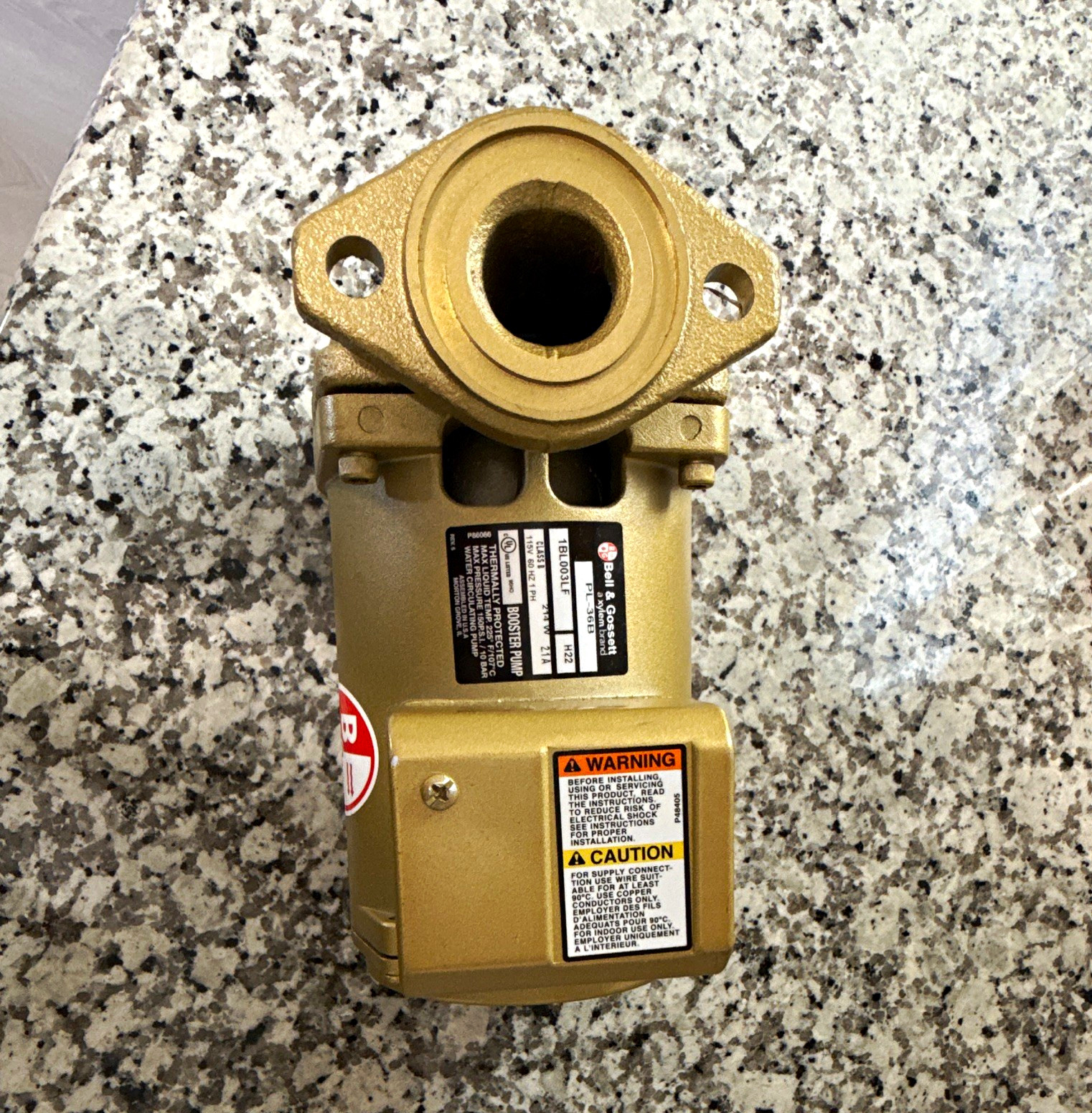Bell & Gossett PL-36B Bronze Circulator Pump – 1BL003LF – 1/6 HP, 115V