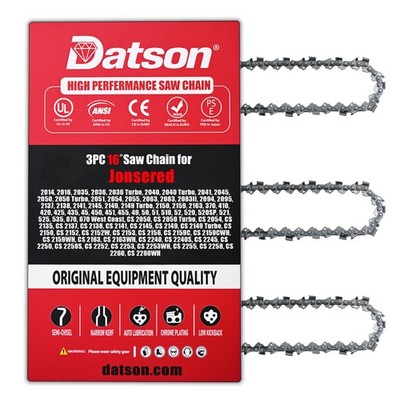 3PACK,16 Inch Chainsaw Chain FOR Jonsered 2014, 2016,2035, 2036, 2036 Turbo,2040