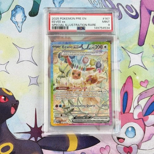 Pokémon Eevee ex 200HP Illustration Rare Sv: Prismatic Evolutions 167/131 Holo