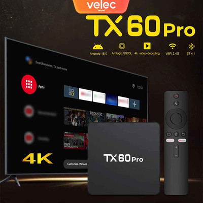 Tv Box 4K Android TX60 Pro 16gb Ram 256gb Rom Android 16 Ott Box Stb 5G TV Box