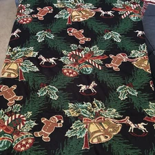 Christmas Tapestry Throw Blanket The Northwest Company Made in USA 43x55" Bells