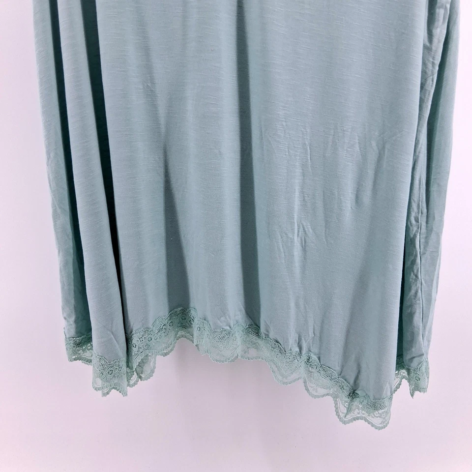 Camiseta sin mangas Lane Bryant Swing talla grande 22/24 azul encaje ribete nueva capas Foto 3 de 4