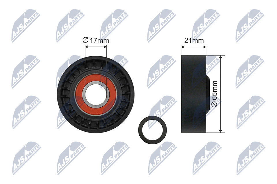 N.T.Y. RNK-FR-054.NTY Tensioner Pulley, V-ribbed belt for FORD,VOLVO