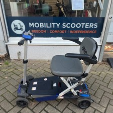 Drive DeVilbiss Manual Fold+ 4mph Folding Mobility Scooter Blue with Charger