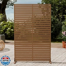 Trygoal Outdoor Privacy Screen 72" H×47" W HDPE Freestanding Decorative Priva